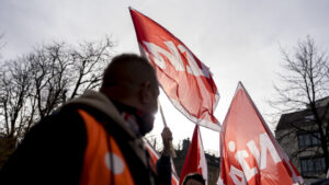 Bauarbeiter protestieren in Zürich