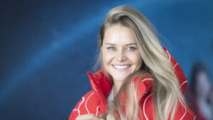 Auch ohne Podest reist Corinne Suter mit einem Lächeln zu Olympia