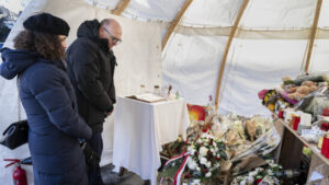 Bundesrat Martin Pfister am Sonntag in Crans-Montana VS